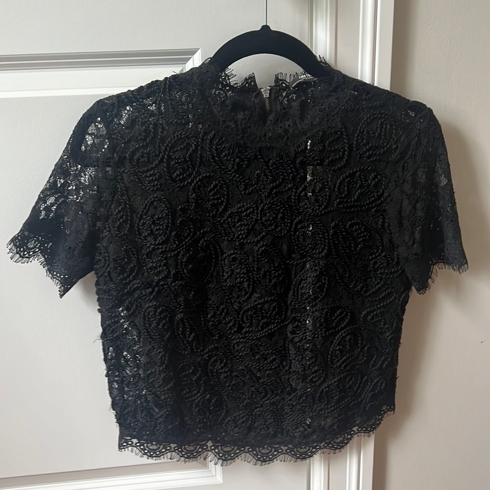 Black short sleeve top
